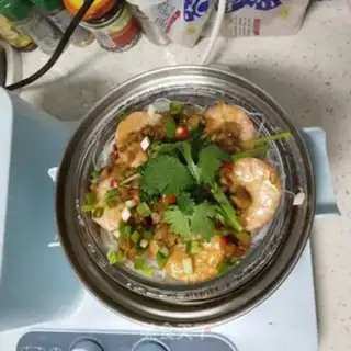 Make Garlic fan doll shrimp step 12