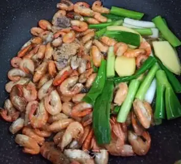 Make Wildfish burning shrimp step 5