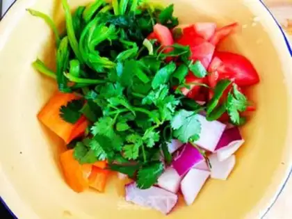 Make A spinach tomato step 4