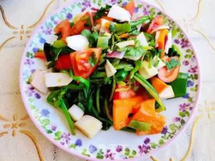 Make A spinach tomato step 8