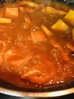Make Curry sea white shrimp step 5