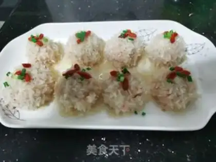 Make Pearl shrimp balls step 4