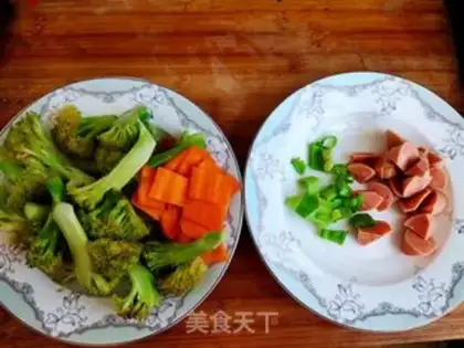 Make Orchid with ham step 0
