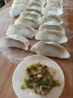 Make Three meat dumplings step 4