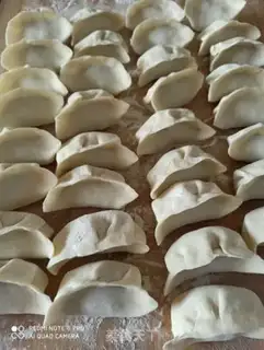 Make Three meat dumplings step 5