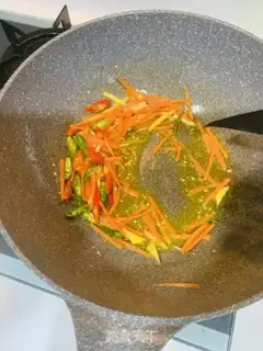 Make Wood bean dry meat step 5