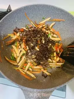 Make Wood bean dry meat step 8