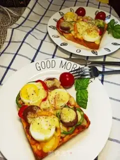 Make Quick-hand toast pizza step 7