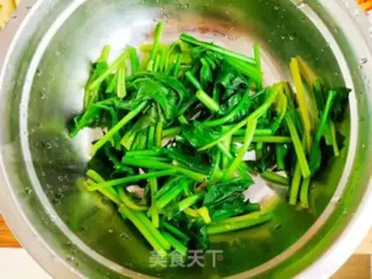 Make Soybean spinach step 2