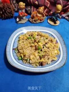 Make Sausage pea egg fried rice step 11