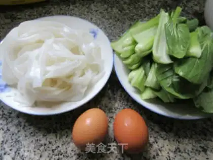 Make ♪ Little green egg fried river powder ♪ step 0