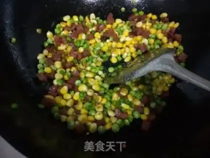 Make Blue bean corn sausage step 5