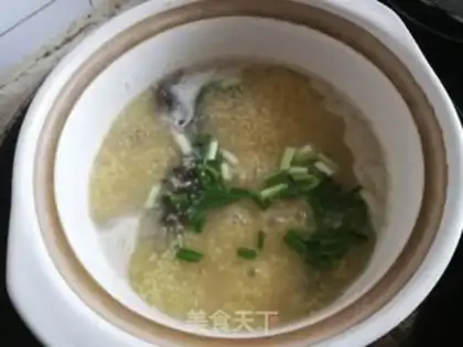 Make Sea cucumber mushroom porridge step 4