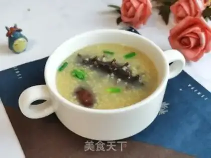 Make Sea cucumber mushroom porridge step 5