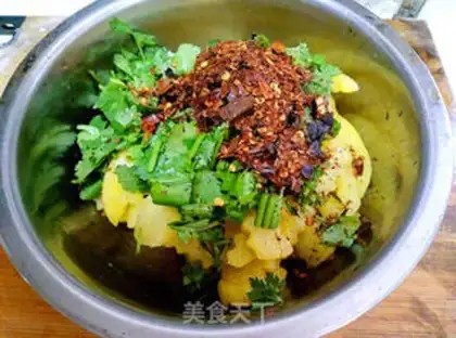 Make Spicy potatoes step 7
