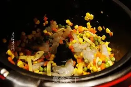 Make Shrimp fried corn step 2