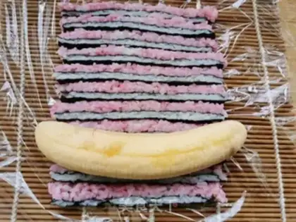 Make Banana sushi roll step 7