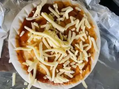 Make Super simple little pizza step 2