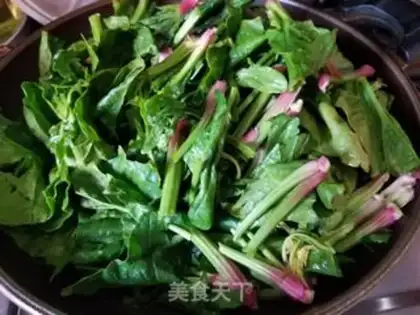 Make Garlic spinach step 3