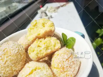 Make Milk coconut ball step 8