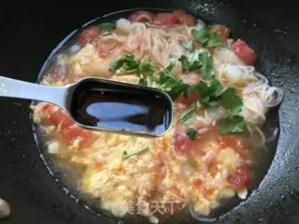 Make Potato tomato egg soup step 9