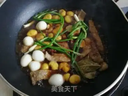 Make Pork pork chops for the chestnut quail step 5