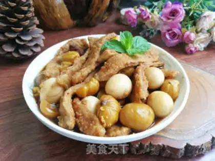 Make Pork pork chops for the chestnut quail step 6