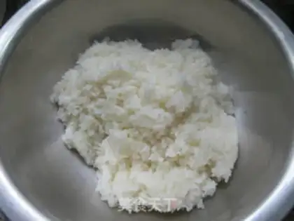Make Meat pine rice cake step 5