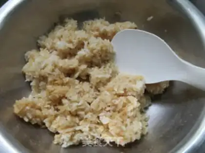 Make Meat pine rice cake step 7