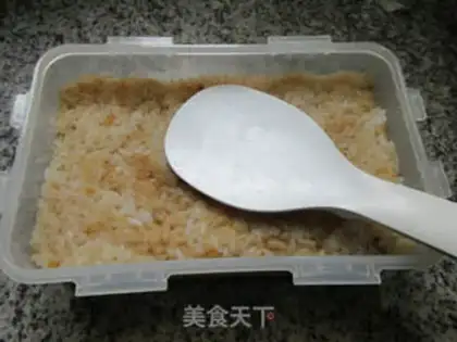 Make Meat pine rice cake step 8