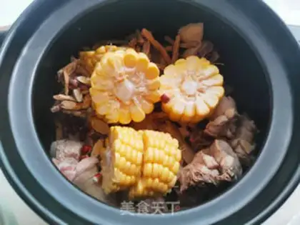 Make Corn chicken soup step 2