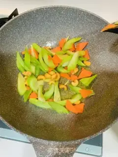 Make Celery cashew carrots step 2