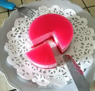 Make Flamingo mousse cake step 12