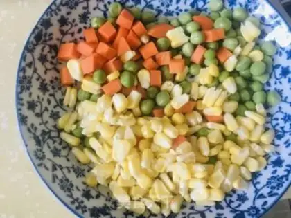 Make Corn green green chicken step 3