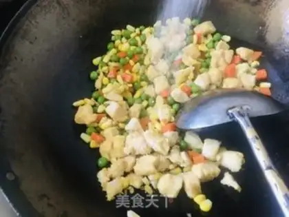 Make Corn green green chicken step 8
