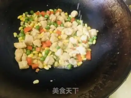 Make Corn green green chicken step 10