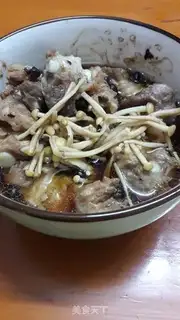 Make Bone evaporation needle mushrooms step 5