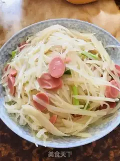 Make Homemade potatoes and ham sausages step 6