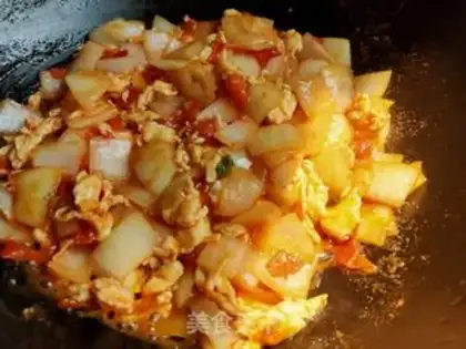 Make Tomato onion fried goose eggs step 10