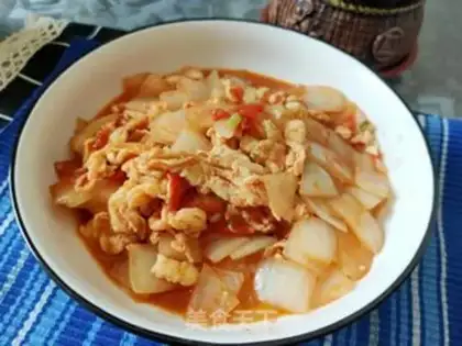 Make Tomato onion fried goose eggs step 12