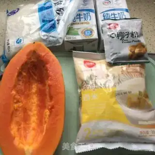 Make Coconut milk papaya step 0