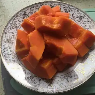 Make Coconut milk papaya step 1