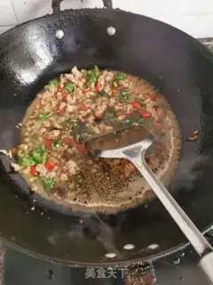 Make Spinach fried meat step 6