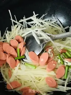 Make Homemade potatoes and ham sausages step 3