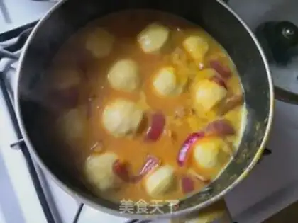 Make Curry fishballs step 4