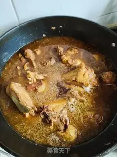 Make Northeast chicken stew with potato powder step 6