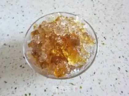 Make Peach gel color soup round step 1