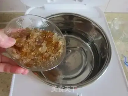 Make Peach gel color soup round step 7