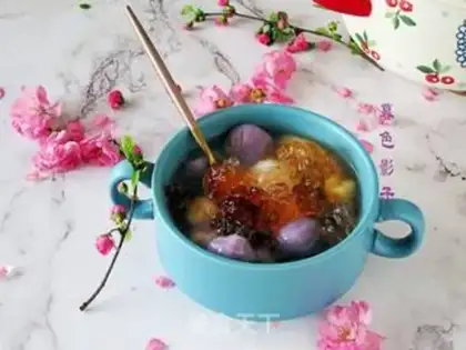 Make Peach gel color soup round step 11