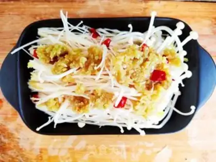 Make Garlic golden mushrooms step 11